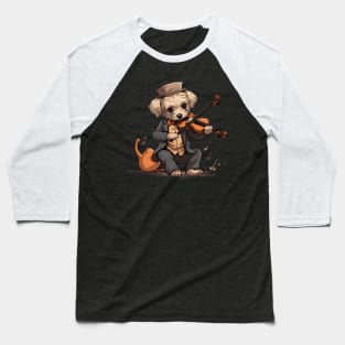 Dog playing violin Baseball T-Shirt